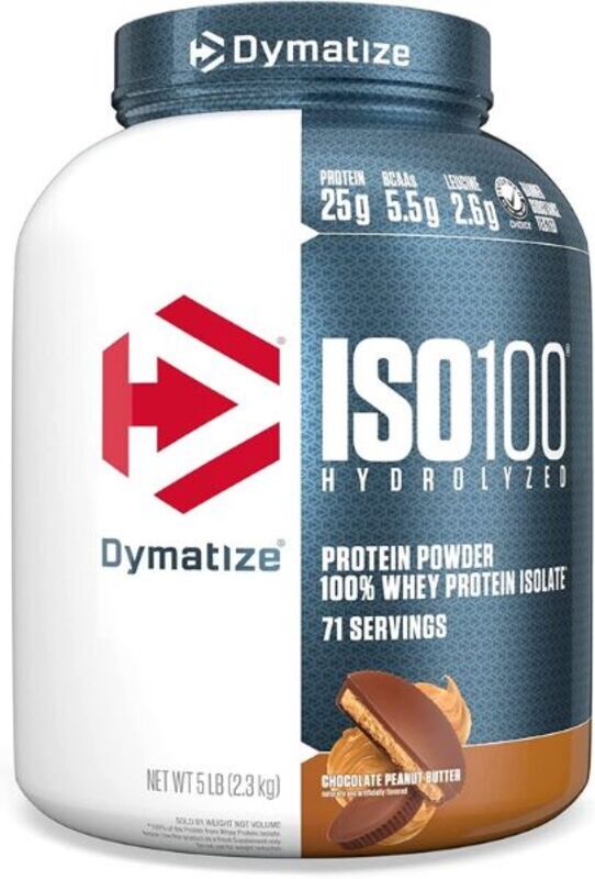 Dymatize ISO-100 Hydrolized Whey Protein 5 lbs(2.3kg) Chocolate Peanut Butter